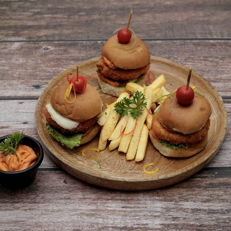 Burger and French Fries